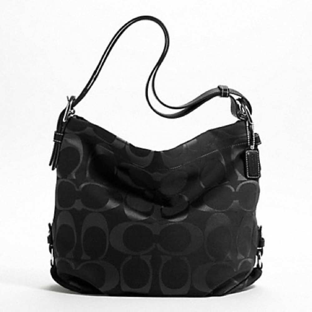 Coach Signature Duffle Purse Bag Black